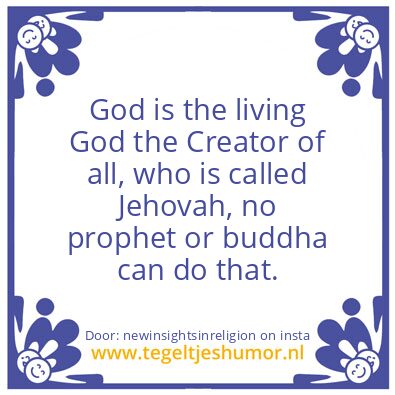 Tegeltje: the living God