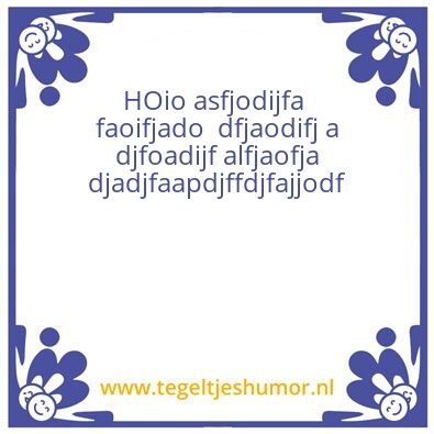 Tegeltje: jidjdfa