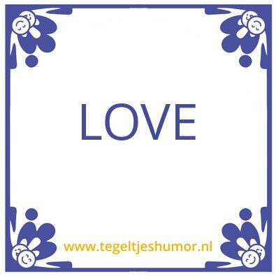 Tegeltje: LOVE
