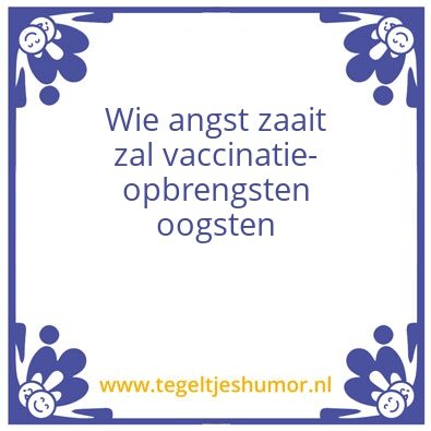 Tegeltje: Corona- vaccin