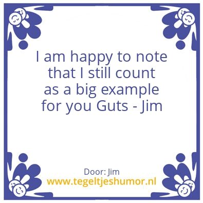 Tegeltje: Guts