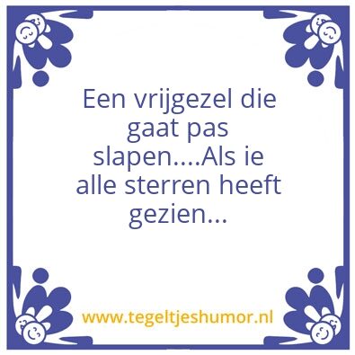 Tegeltje: Vrijgezel