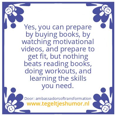 Tegeltje: Nothing beats Action.