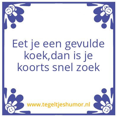 Tegeltje: Gevulde koek
