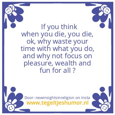 Tegeltje: Count your blessings !