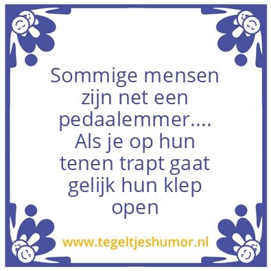 Tegeltje: Pedaalemmer