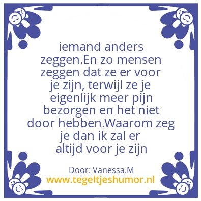 Tegeltje: 3 roddelen VS vertrouwen