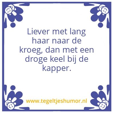 Tegeltje: het heeft lang genoeg geduurd!