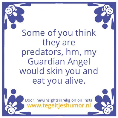 Tegeltje: my guardian angel