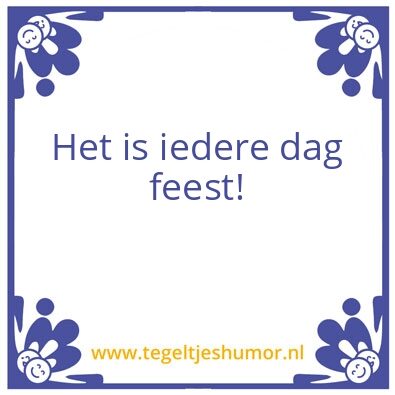 Tegeltje: Vandaag