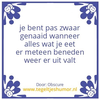 Tegeltje: obscure genaaid