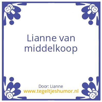 Tegeltje: Lianne