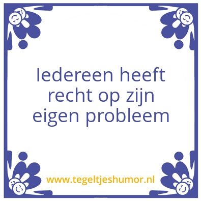 Tegeltje: probleem
