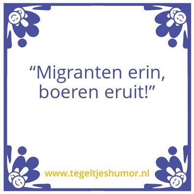 Tegeltje: Nederland anno 2019