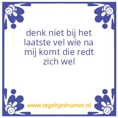 Tegeltje: stoppen slaan door 1