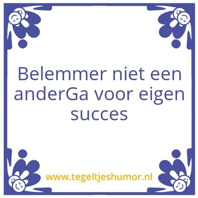 Tegeltje: A+O 1