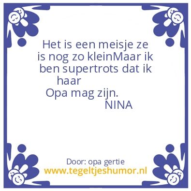 Tegeltje: nina