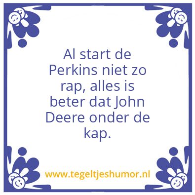 Tegeltje: John Deere