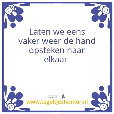 Tegeltje: Vriendelijk