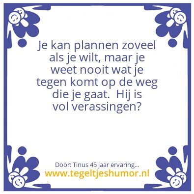 Tegeltje: Levens wijsheid