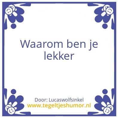 Tegeltje: Iemand