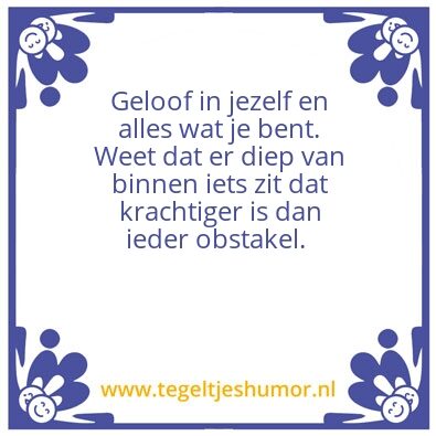 Tegeltje: Tegel
