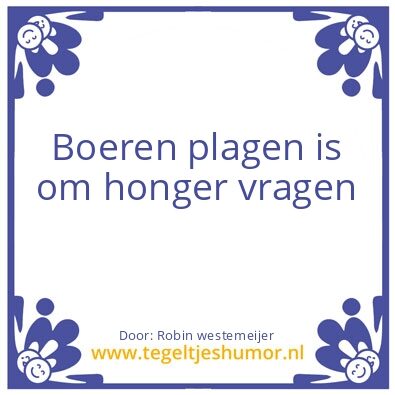 Tegeltje: De Boer