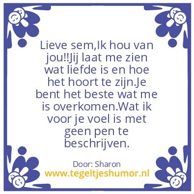 Tegeltje: Sem