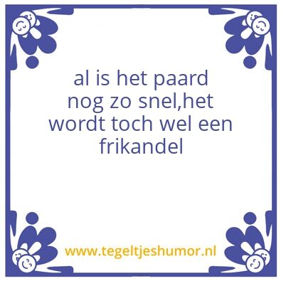 Tegeltje: paard