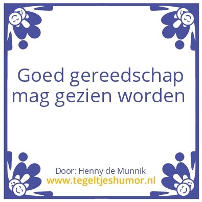 Tegeltje: Gereedschap