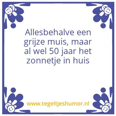 Tegeltje: 50!