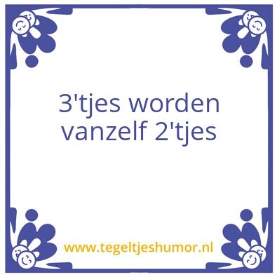 Tegeltje: wijsheid van Cor
