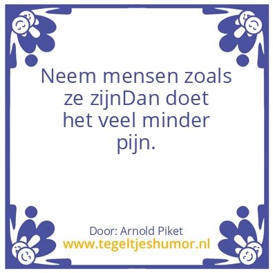 Tegeltje: Minder pijn