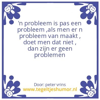 Tegeltje: probleem
