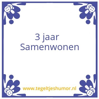 Tegeltje: Samenwonen