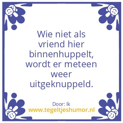 Tegeltje: Vriendjestegel