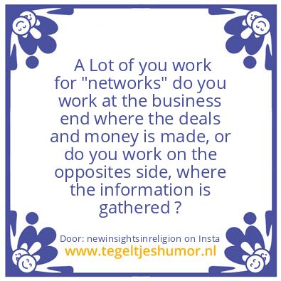 Tegeltje: “networks”