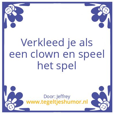 Tegeltje: Clown