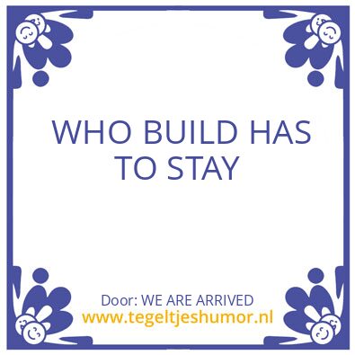 Tegeltje: AL IS WELL
