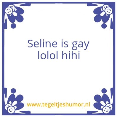 Tegeltje: Seline