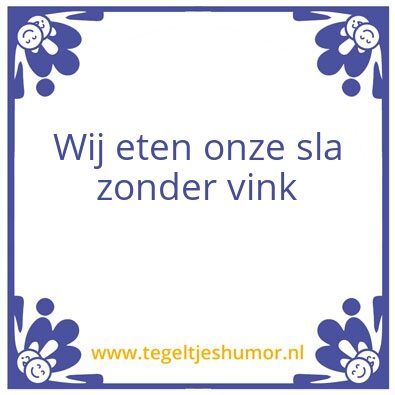 Tegeltje: vegan