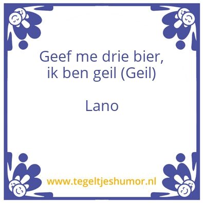 Tegeltje: Lano