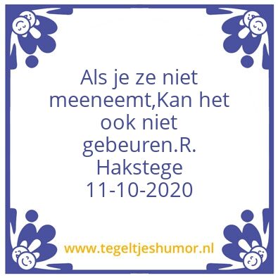 Tegeltje: Hakstege