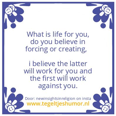 Tegeltje: Your thinking  destroys your