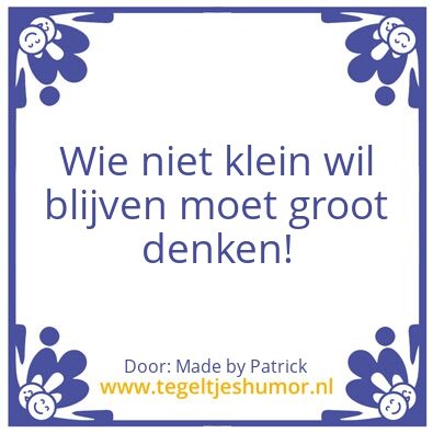 Tegeltje: Groot