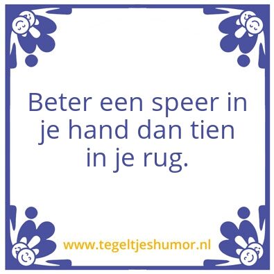 Tegeltje: Speer