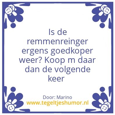 Tegeltje: Goedkoper