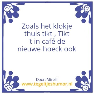 Tegeltje: klokje