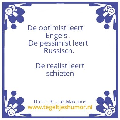 Tegeltje: Realist