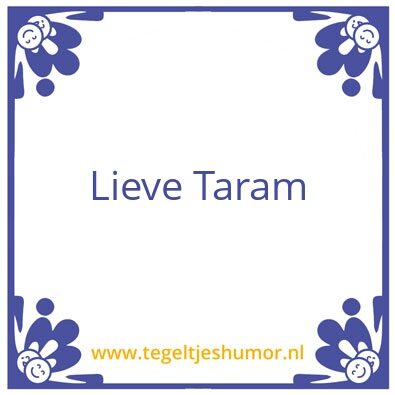 Tegeltje: Om te vullen
